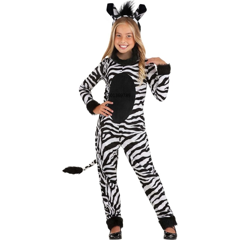 Zoo Party Games - Kostum Zebra untuk Anak Perempuan dengan