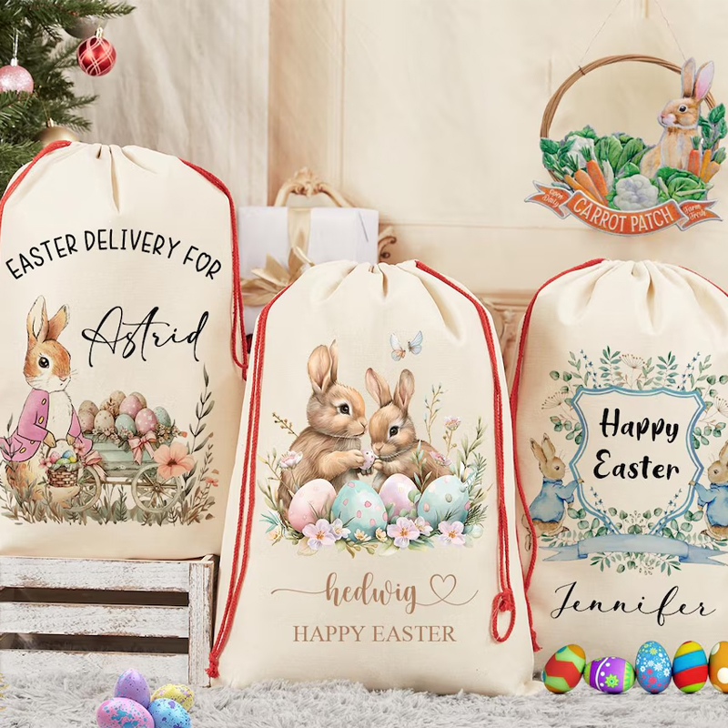 Tas Hadiah Kelinci Paskah deng - Party Games Name ulasan dan harga