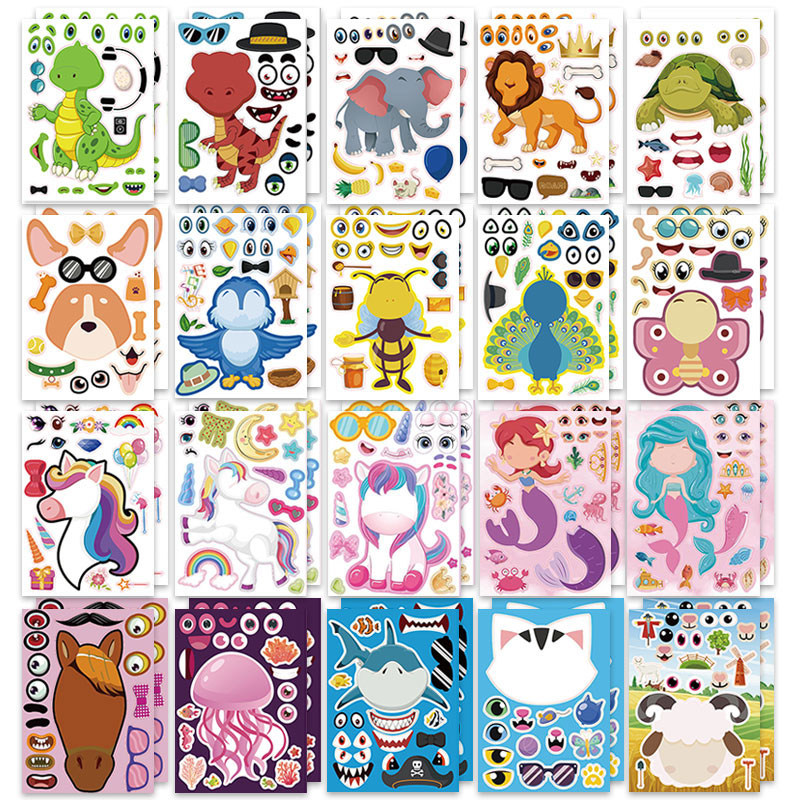 12/24 lembar membuat wajah sti - Zoo Party Games ulasan dan harga